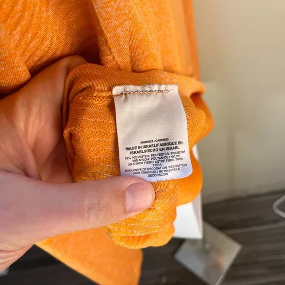 Nike Golf Men's orange w/ gray trim Modern Fit 1/2 zip pullover shirt Jacket L - Picture 7 of 7